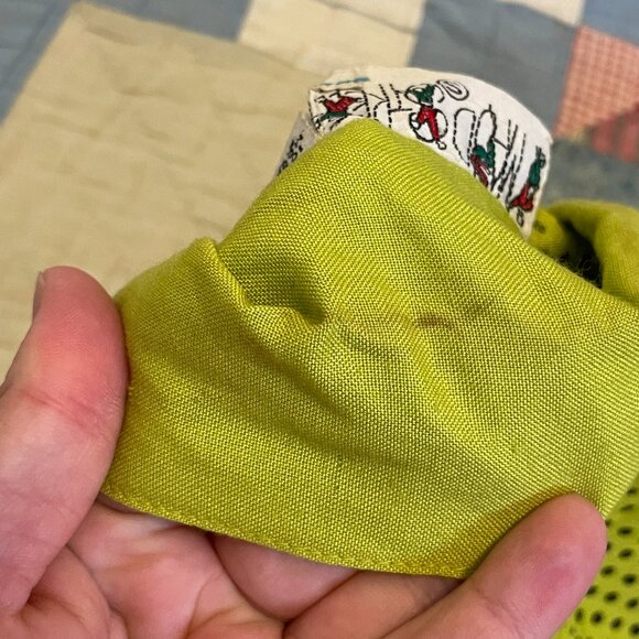 Vintage 1980s 90s Polka Dot Funky Rayon Lime Green Brat Summer Button Up Blouse - Picture 16 of 16